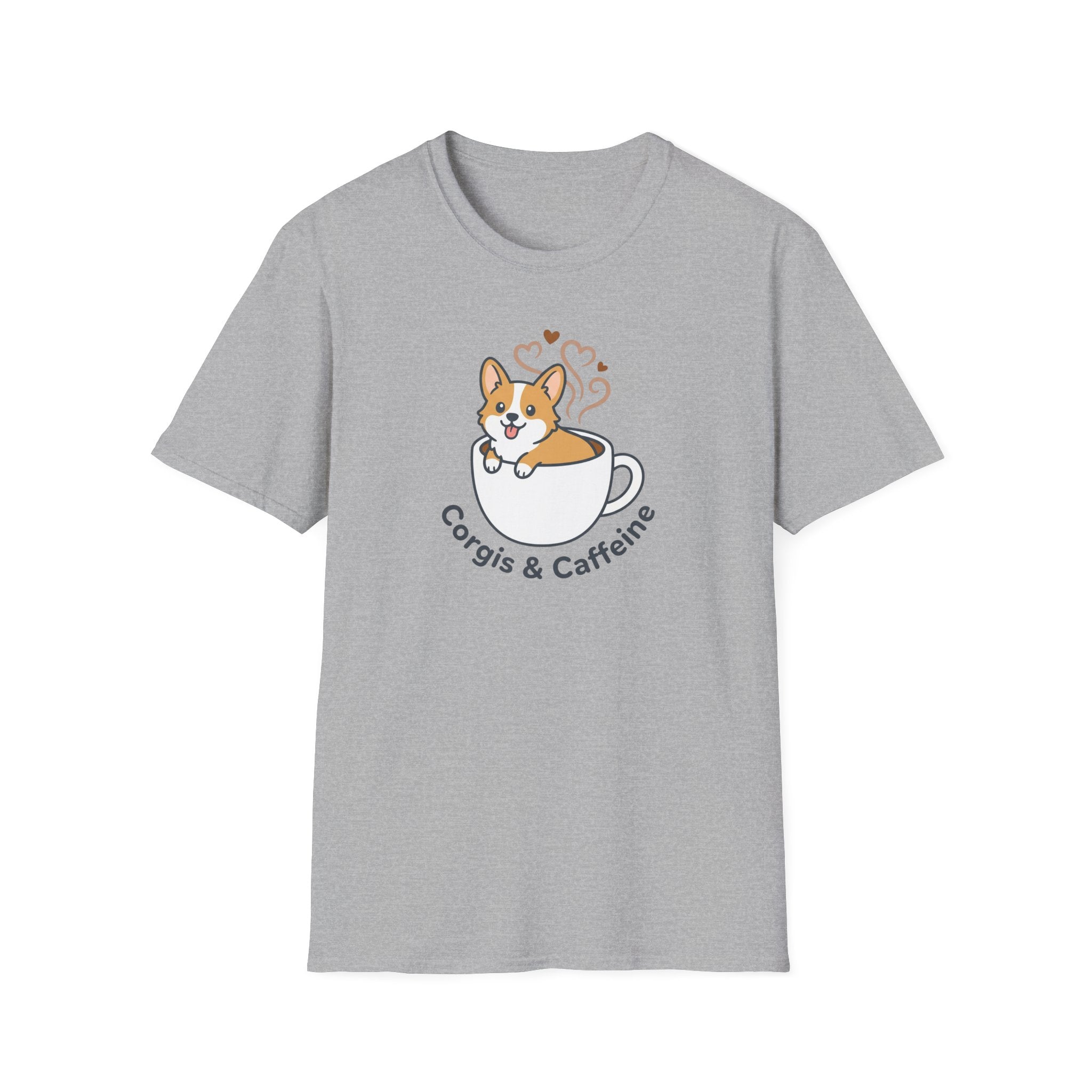 Corgis & Caffeine Tee — Cute Corgi in Coffee Cup Graphic T-Shirt