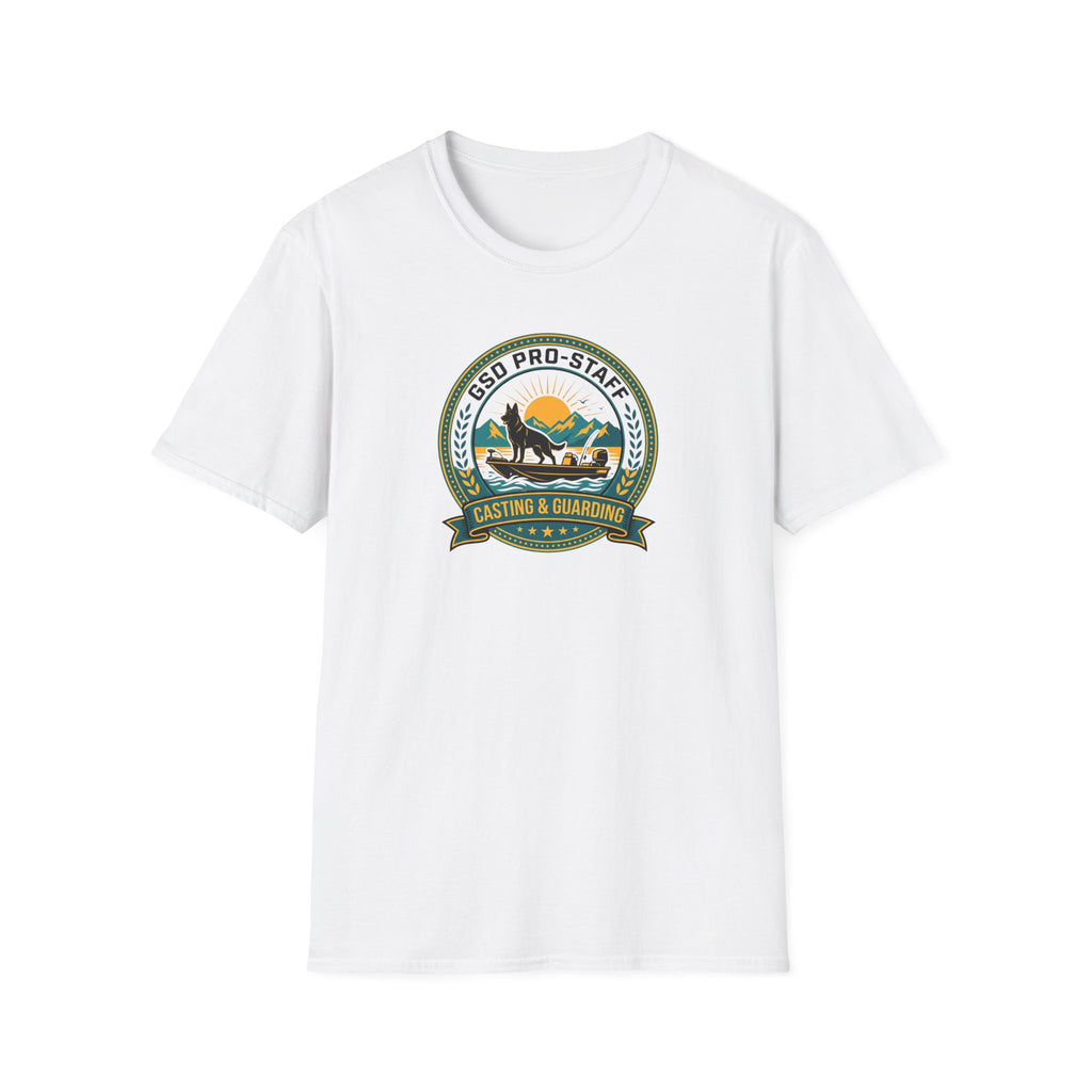 German Shepherd Fishing Club Logo T-Shirt — Cast & Release Outdoor Graphic Tee