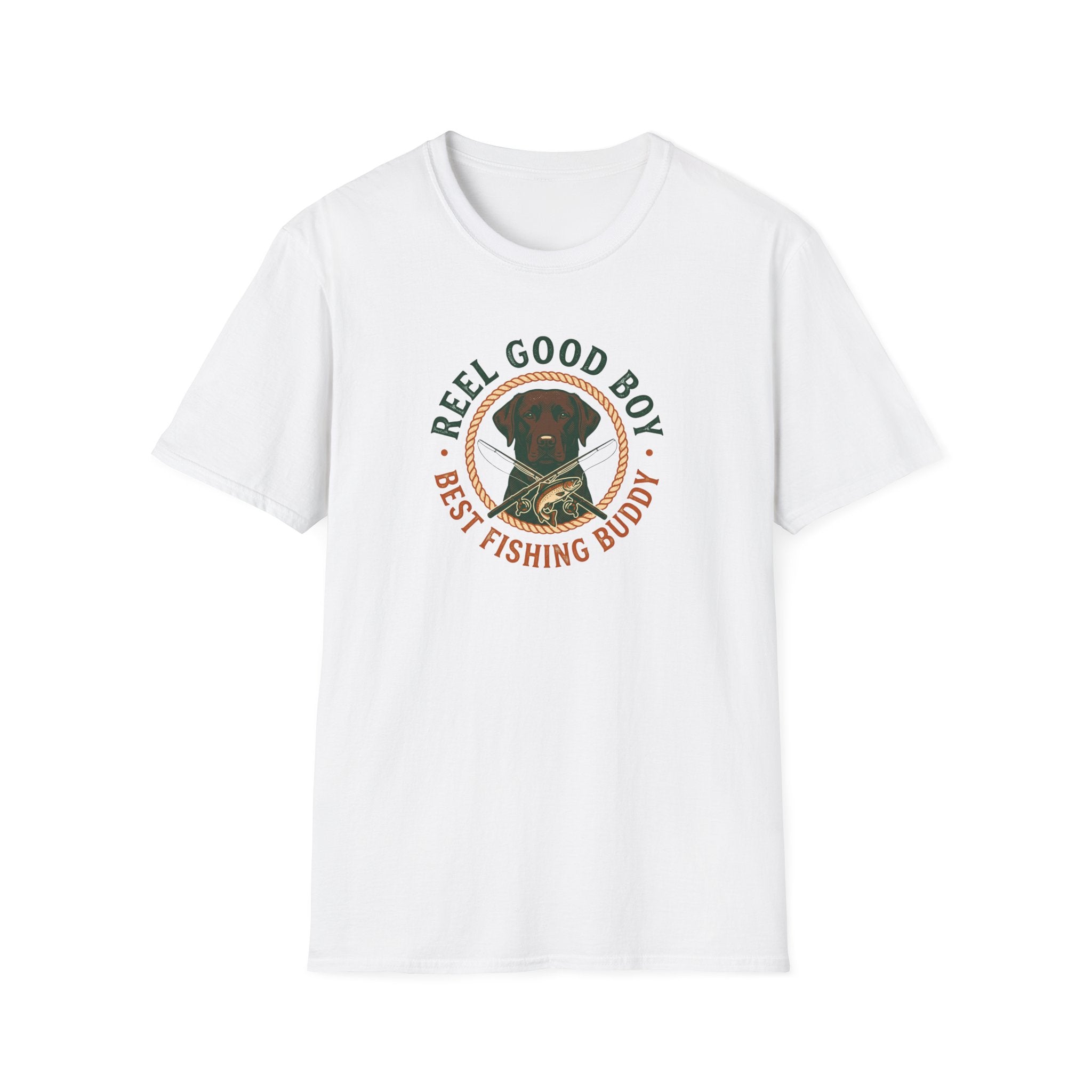 Reel Good Boy Fishing T-Shirt- Labrador Retriever Relaxed Tee