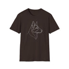 Minimal Line Art Husky T-Shirt — Modern Dog Lover Graphic Tee