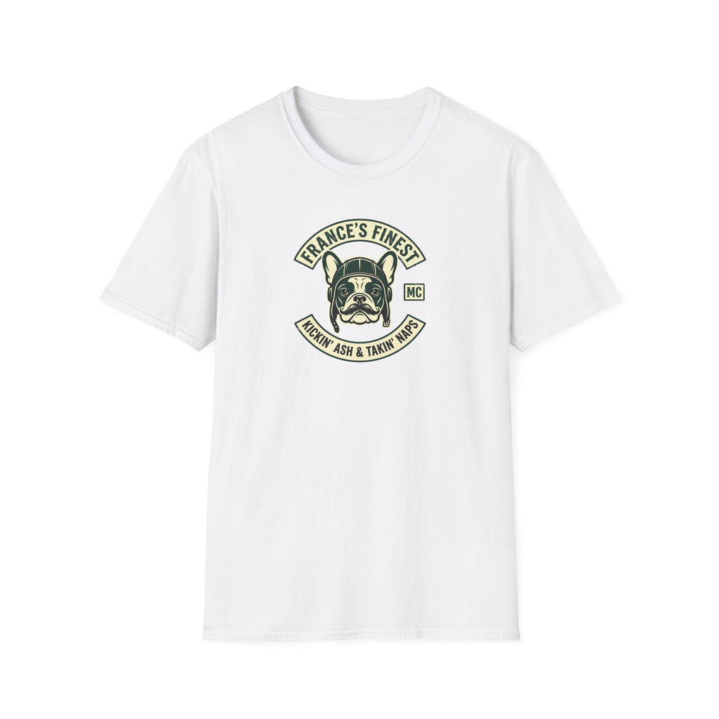 France's Finest Bulldog T-Shirt — Retro French Bulldog Design (Text: "France's Finest")