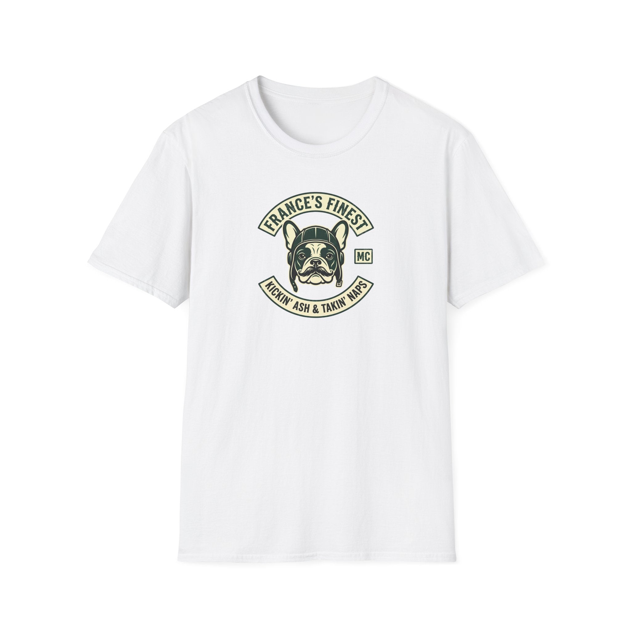 France's Finest Bulldog T-Shirt — Retro French Bulldog Design (Text: "France's Finest")