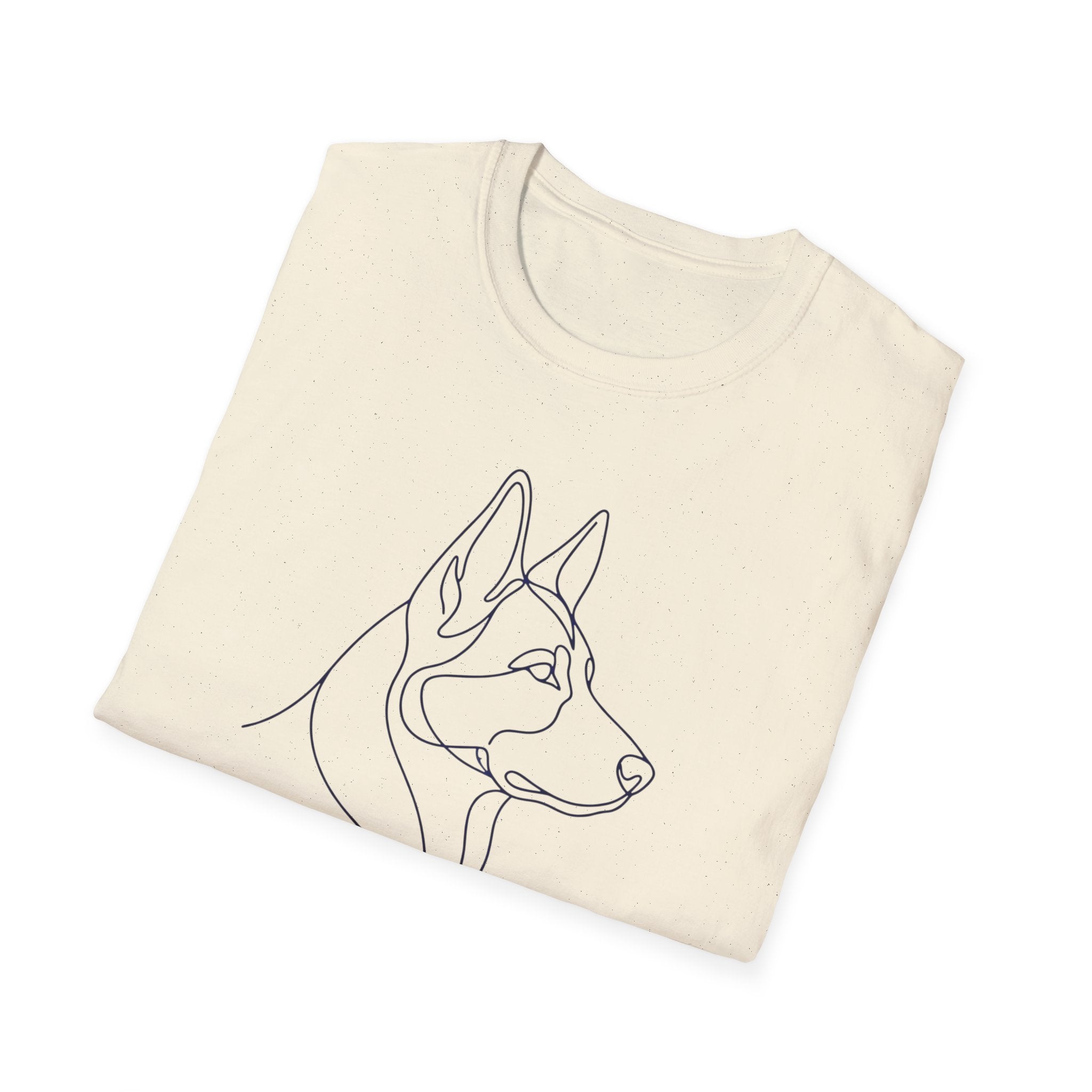 Minimalist Line Art German Shepherd T-Shirt