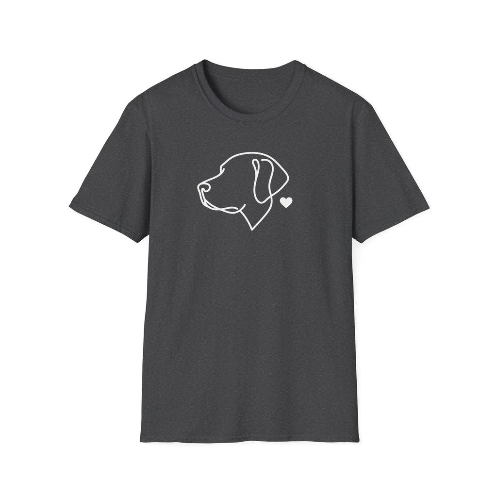 Minimal Dog Outline T-Shirt — Labrador Retriever Lover Tee