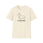 Corgi Dad T-Shirt – Minimal Line Art Pembroke Corgi Tee for Dog Dads
