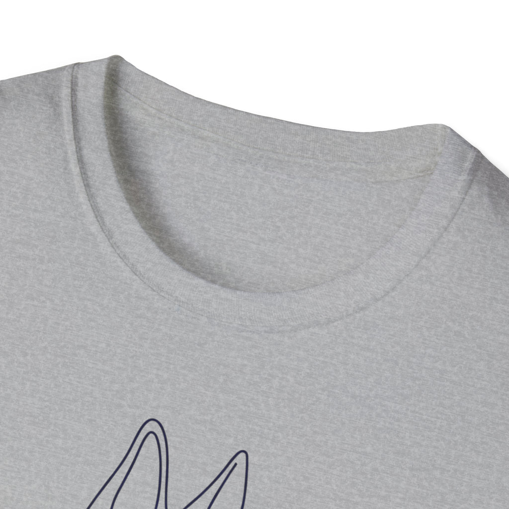 Minimalist Line Art German Shepherd T-Shirt