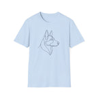 Minimalist Line Art German Shepherd T-Shirt