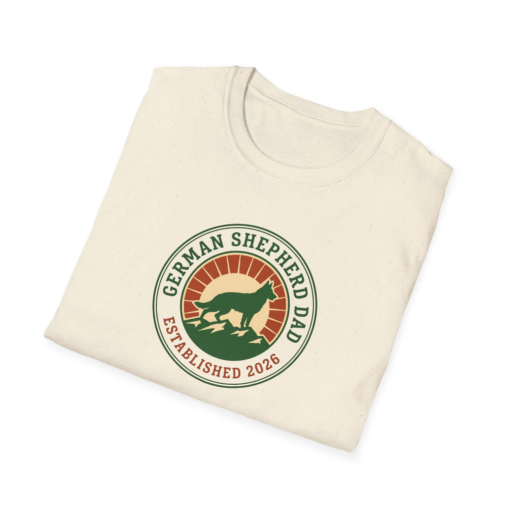 German Shepherd Dad T-Shirt – Established 2026 Retro Dog Dad Tee
