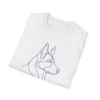 Minimalist Line Art German Shepherd T-Shirt