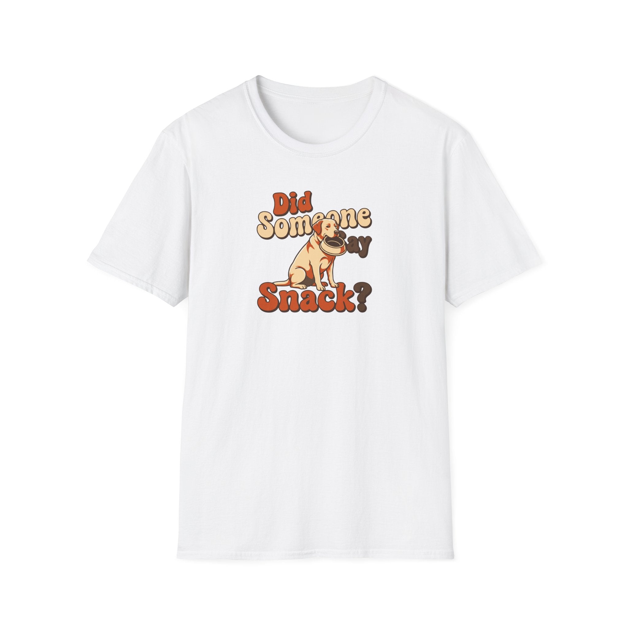 Did Someone Say Snack? Dog T-Shirt – Cute Retro Labrador Retriever Graphic Tee