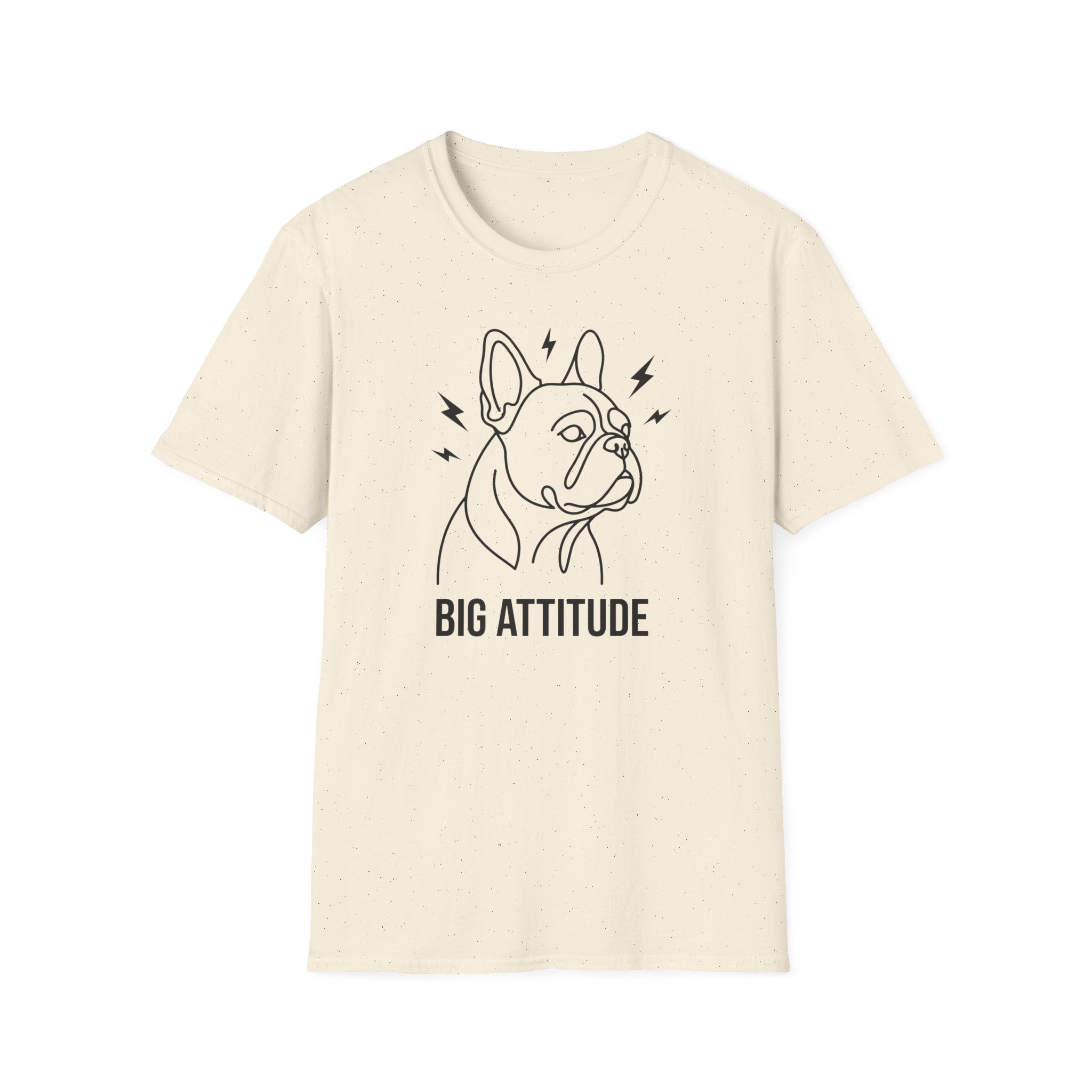 Big Attitude French Bulldog T-Shirt — Cute Bulldog Line Art Tee