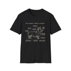 Corgi Anatomy Blueprint T-Shirt — Funny Veterinary Diagram Tee