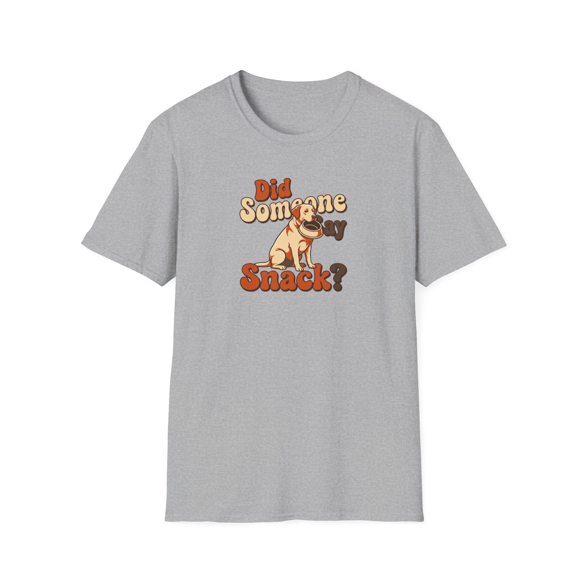 Did Someone Say Snack? Dog T-Shirt – Cute Retro Labrador Retriever Graphic Tee