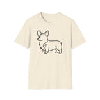 Corgi Outline T-Shirt – Minimalist Dog Silhouette Tee