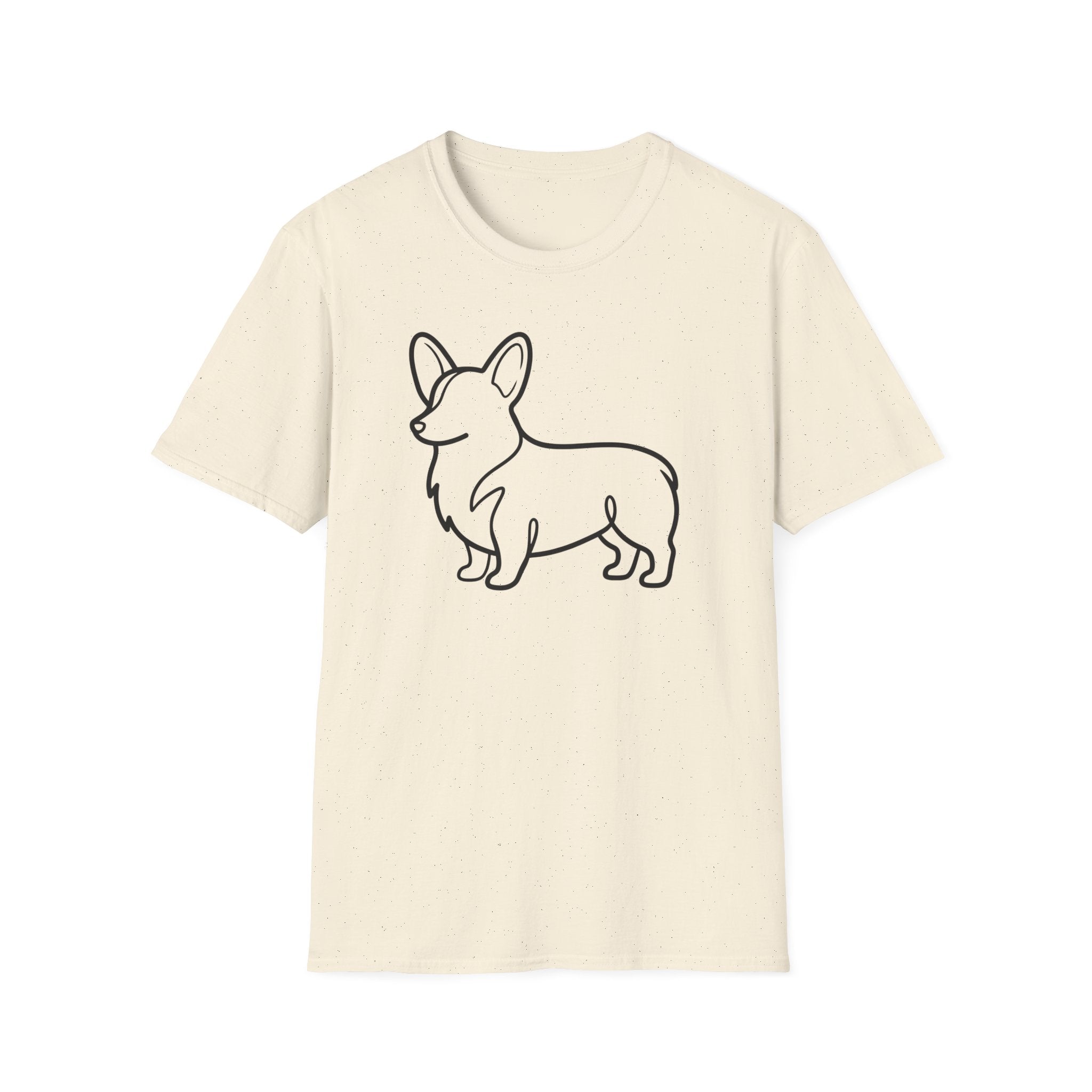 Corgi Outline T-Shirt – Minimalist Dog Silhouette Tee