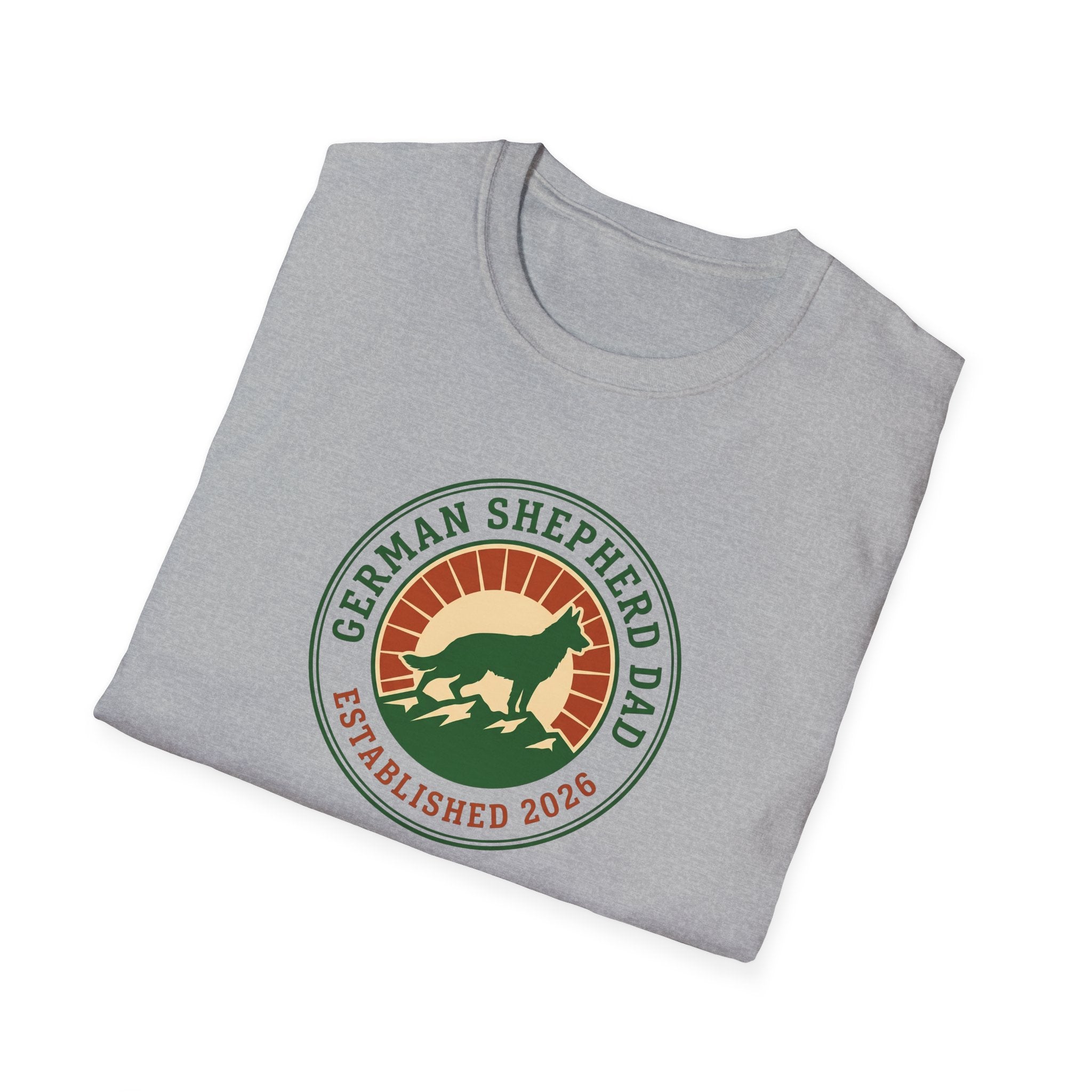 German Shepherd Dad T-Shirt – Retro Established 2026 Dog Owner Tee