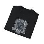 German Shepherd Badge T-Shirt — "Ears Up / System Armed" K9 Handler Tee