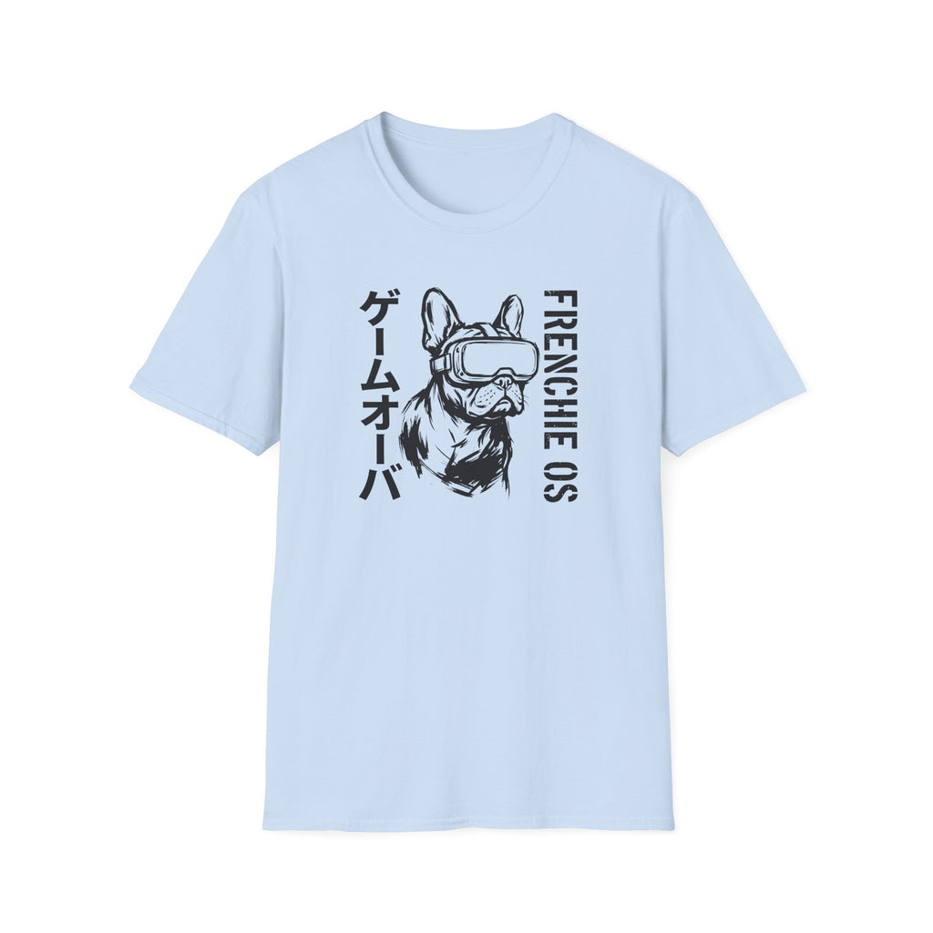Frenchie VR Gamer T-Shirt — "Game Over" Japanese Text Graphic