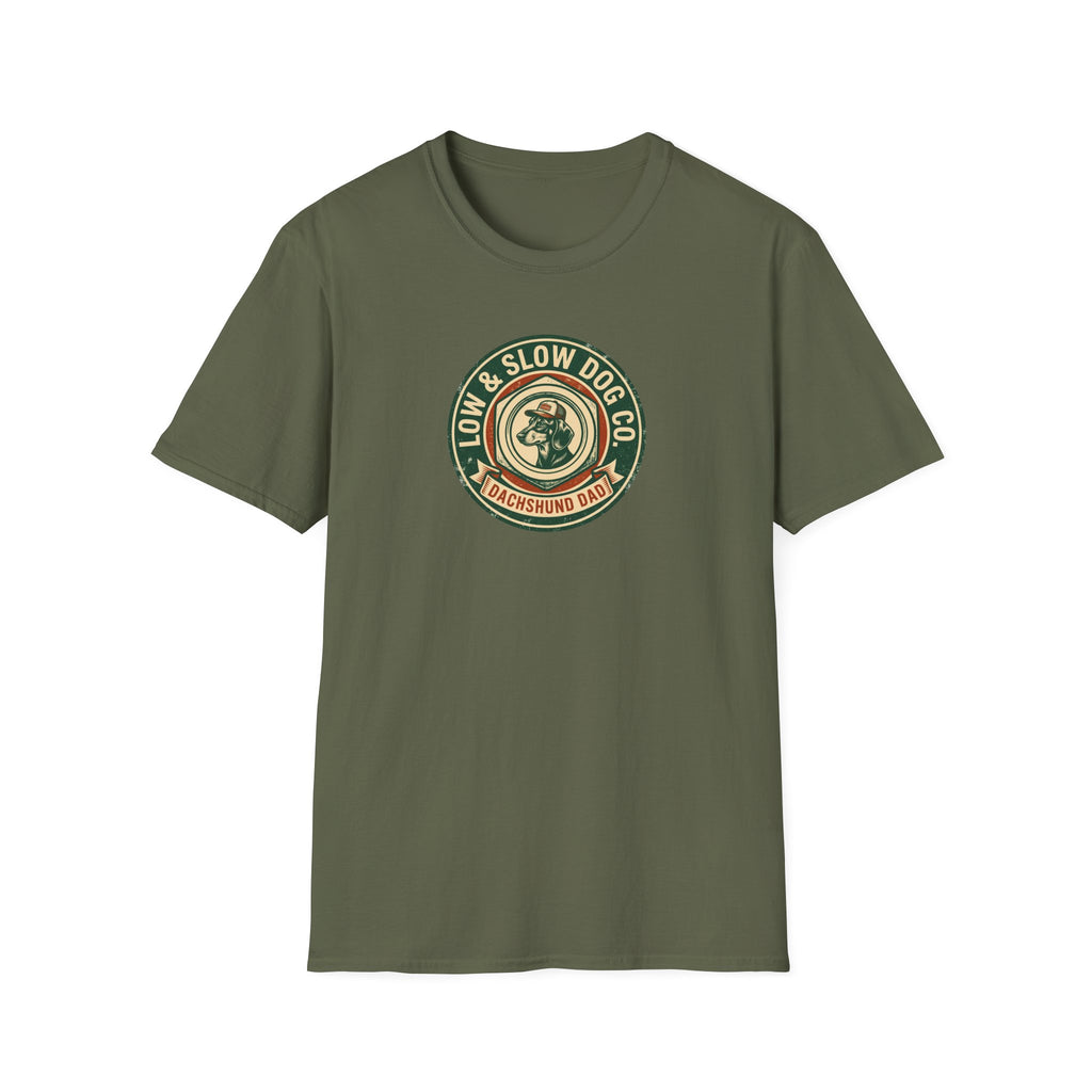 Dachshund Dad Vintage Logo T-Shirt