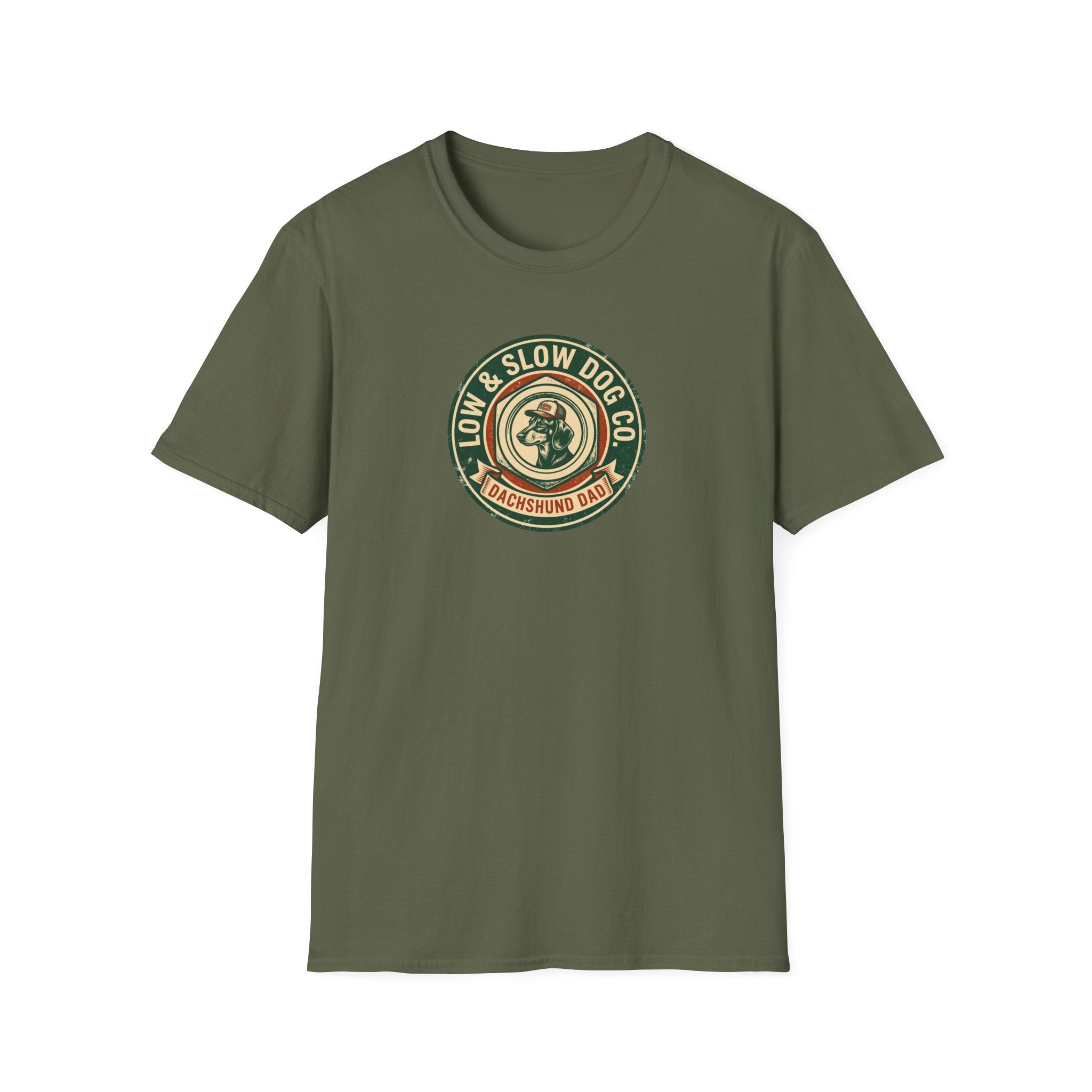 Dachshund Dad Vintage Logo T-Shirt