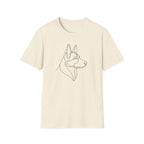 Minimalist Line Art German Shepherd T-Shirt