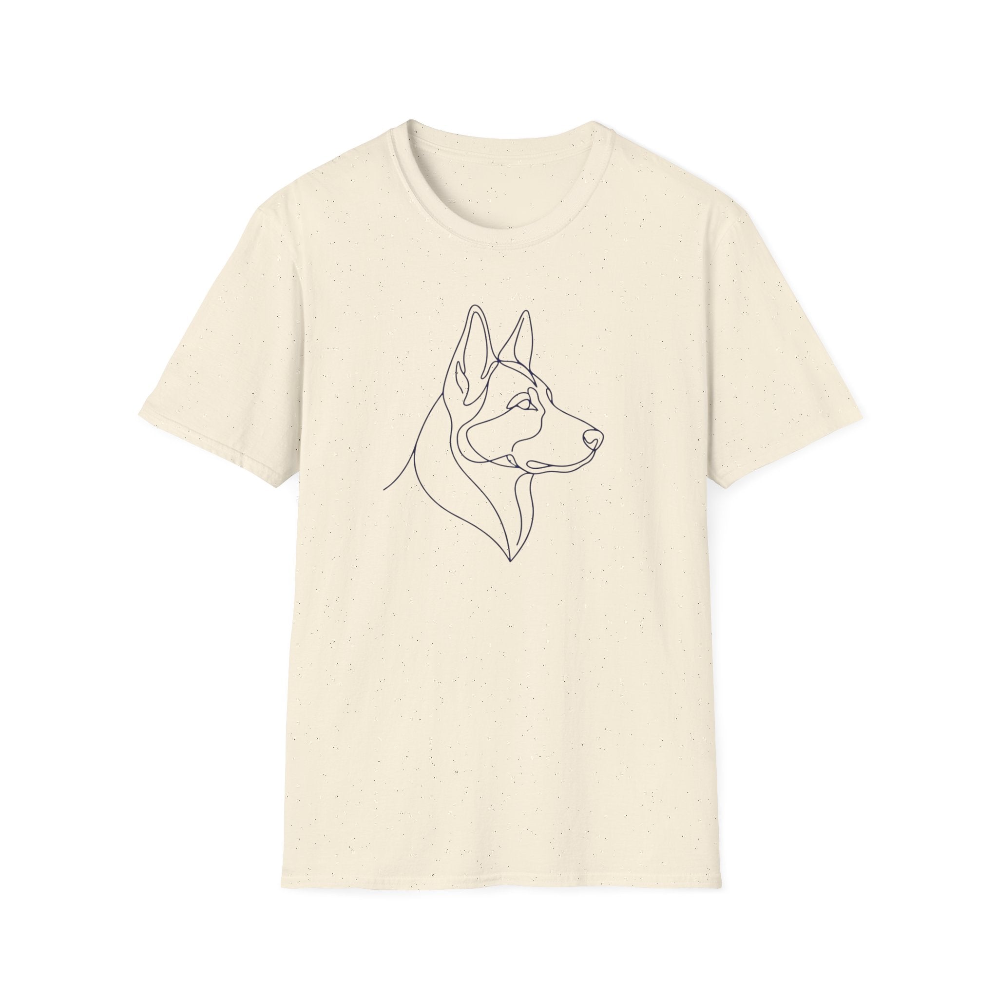 Minimalist Line Art German Shepherd T-Shirt