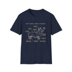 Corgi Anatomy Blueprint T-Shirt — Funny Veterinary Diagram Tee