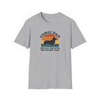 Corgi Dad T-Shirt — "The Man. The Myth. The Stumpy Legs." Retro Dog Dad Tee