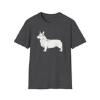 Corgi Outline T‑Shirt — Minimalist Pembroke Welsh Corgi Dog Tee