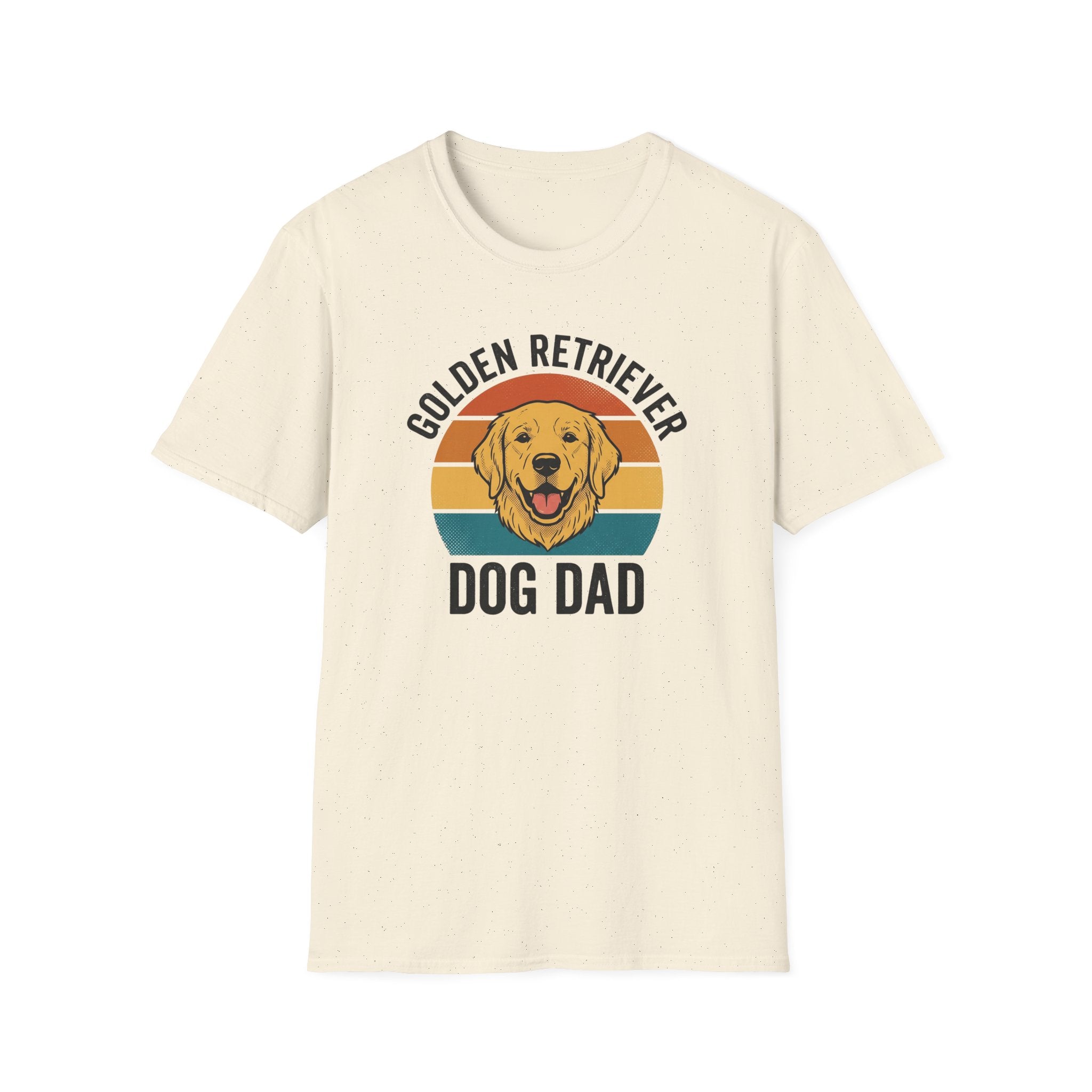 Golden Retriever Dog Dad T-Shirt — Retro Sunset Pet Dad Tee