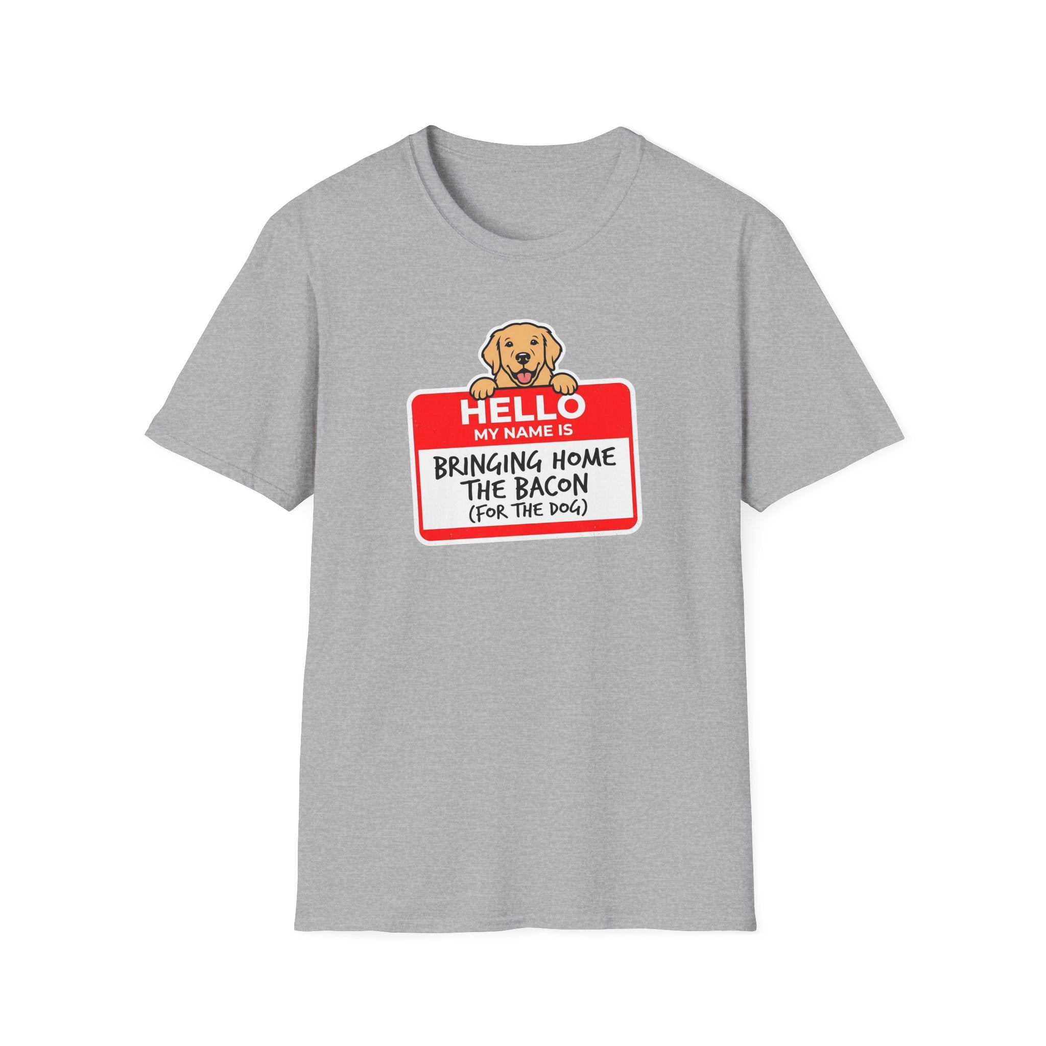 Golden Retriever Dad T-Shirt — My Name is Bringing Home The Bacon for The Dog