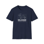 Dachshund Blueprint T-Shirt — "Model: Dachshund Engineered for Stubbornness"