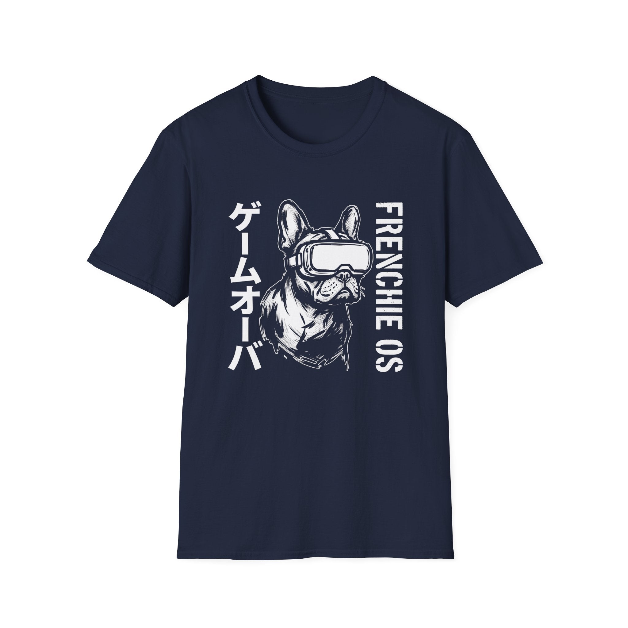 Frenchie VR T-Shirt — 'Game Over' Japanese Graphic French Bulldog Tee