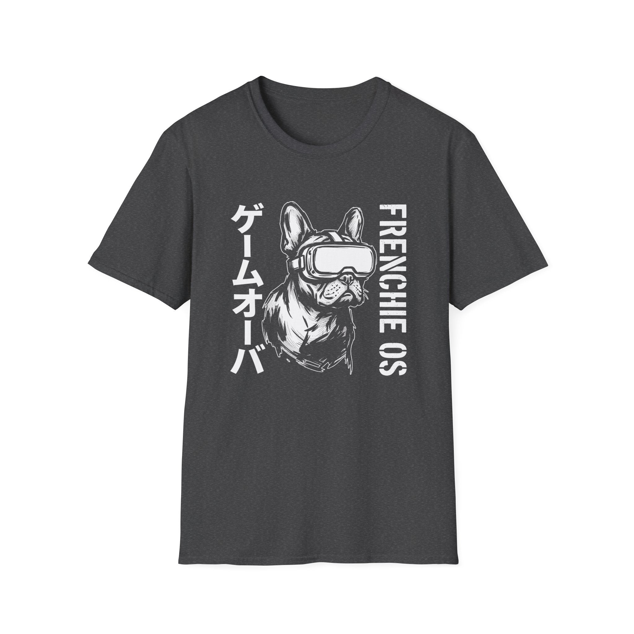 Frenchie VR T-Shirt — 'Game Over' Japanese Graphic French Bulldog Tee