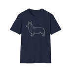 Corgi Outline T-Shirt — Minimal Dog Silhouette Tee