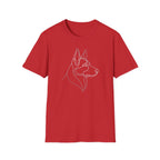 Minimal Line Art Husky T-Shirt — Modern Dog Lover Graphic Tee