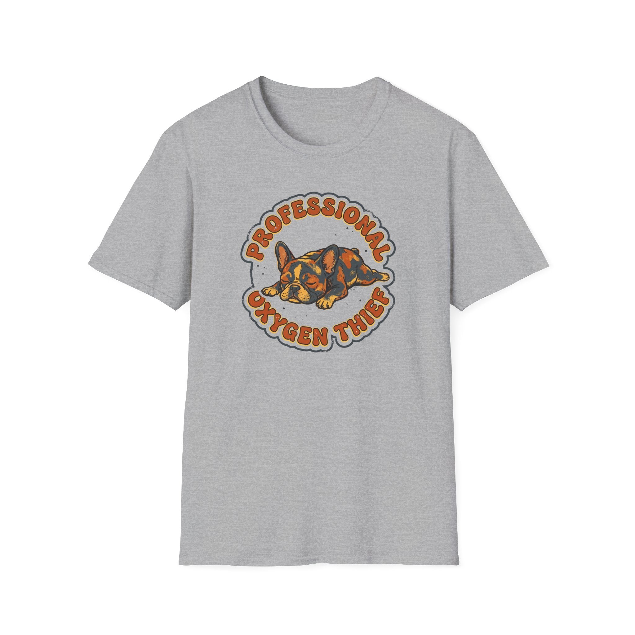 Funny French Bulldog T-Shirt — Professional Oxygen Thief
