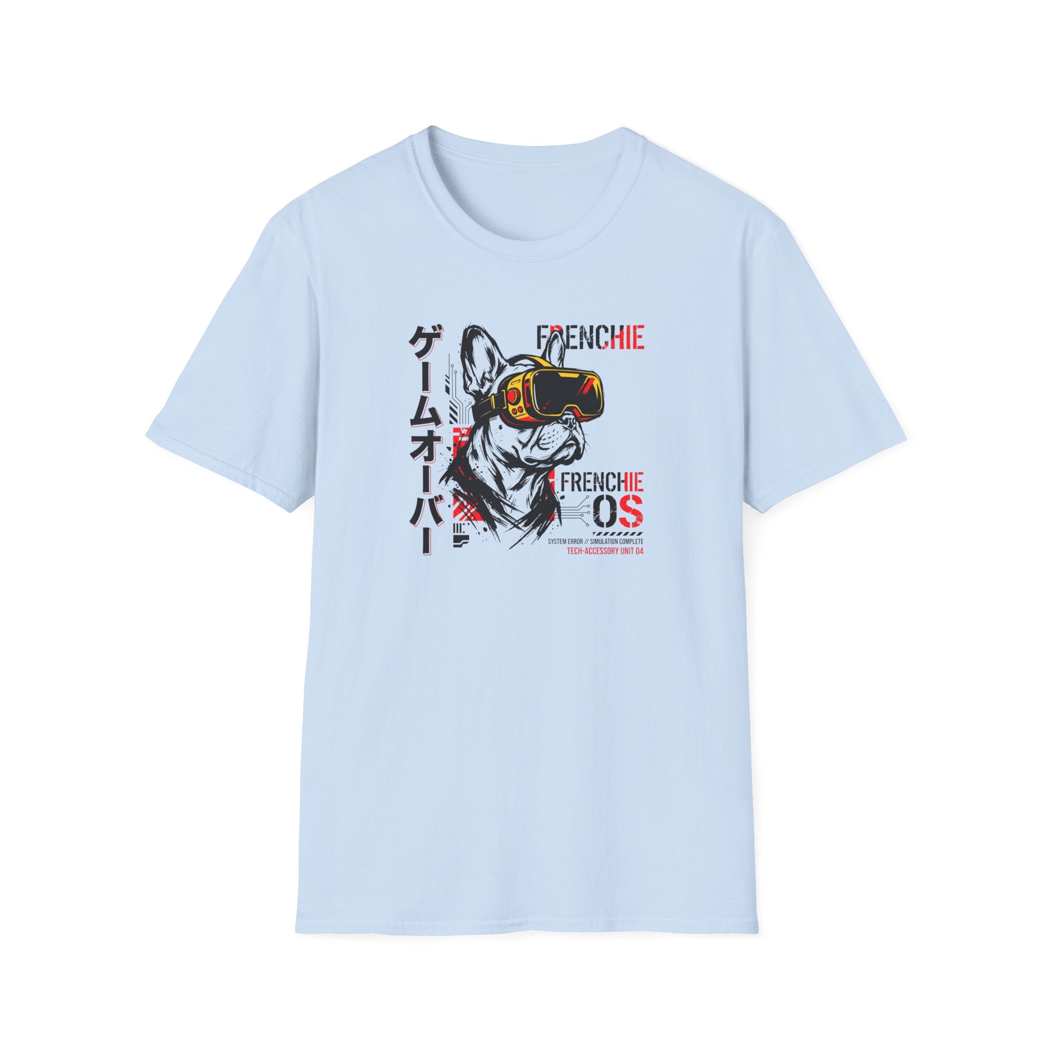 Frenchie VR Gamer T-Shirt — 'Game Over' Japanese Text Graphic