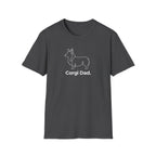 Corgi Dad T-Shirt — Minimal Outline Corgi Tee for Dog Lovers