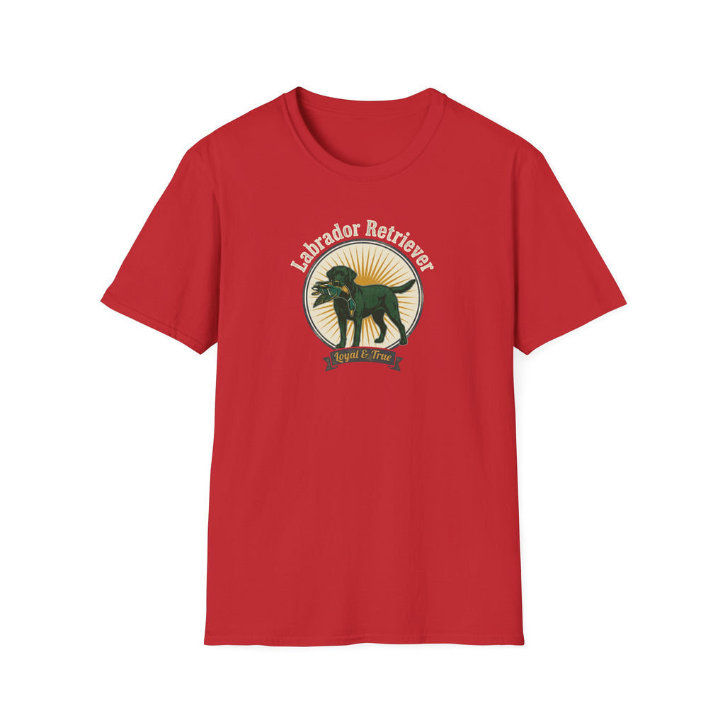 Labrador Retriever Retro Graphic T-Shirt — "Dog of Honor" Design