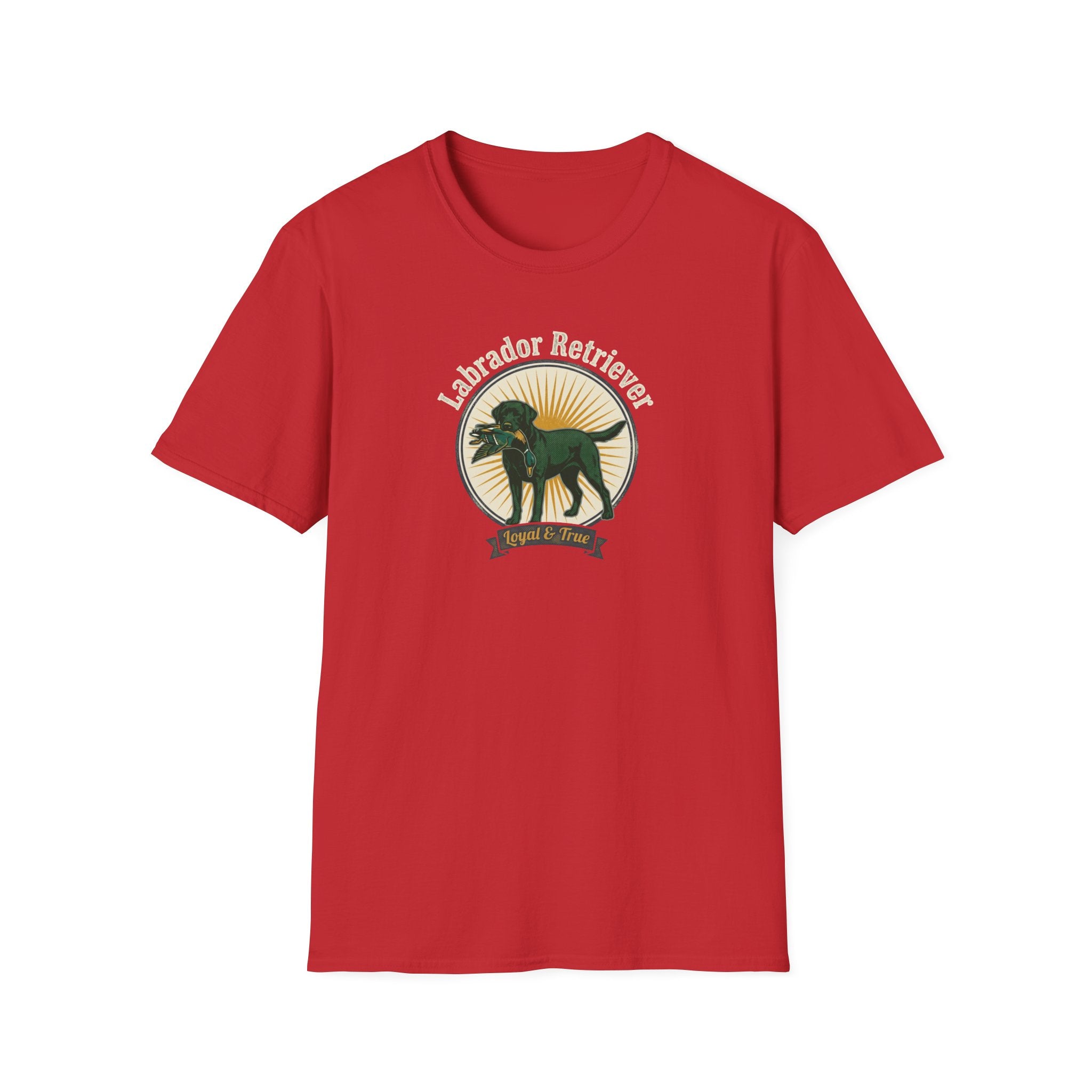 Labrador Retriever Retro Graphic T-Shirt — "Dog of Honor" Design