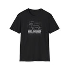 Dachshund Blueprint T-Shirt — "Model: Dachshund Engineered for Stubbornness"