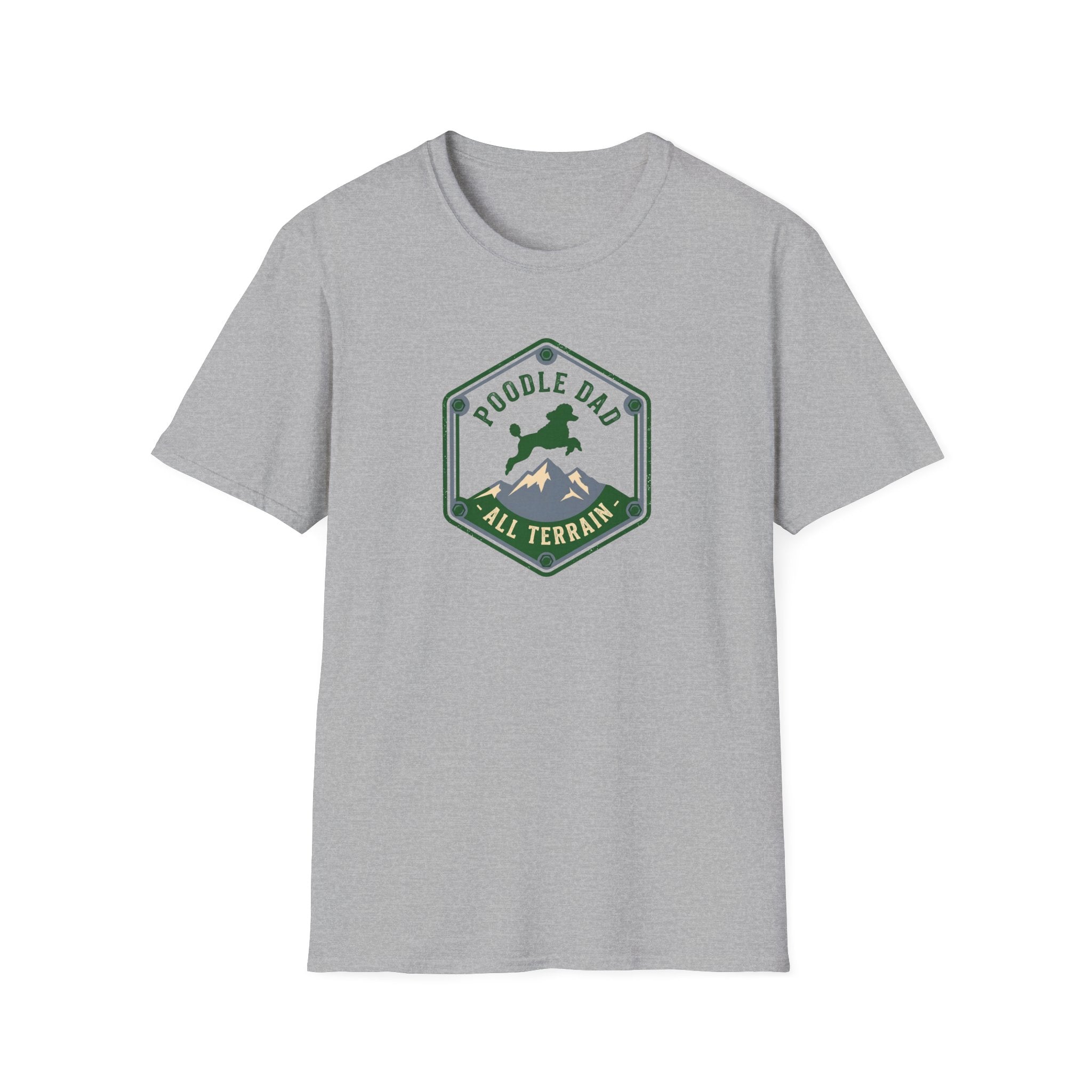 Poodle Dad All Terrain T-Shirt — Hiking Dog Dad Tee