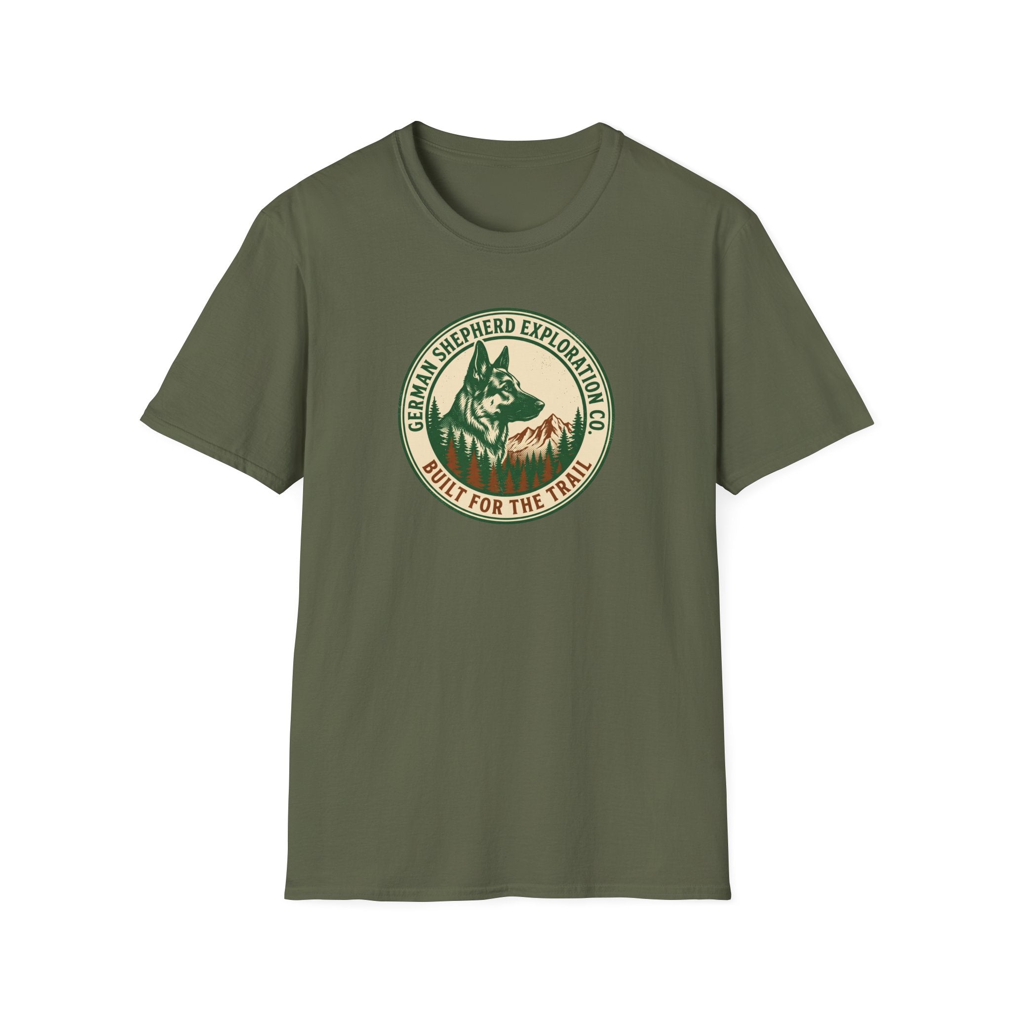 German Shepherd Exploration Tee — "Built for the Trail"