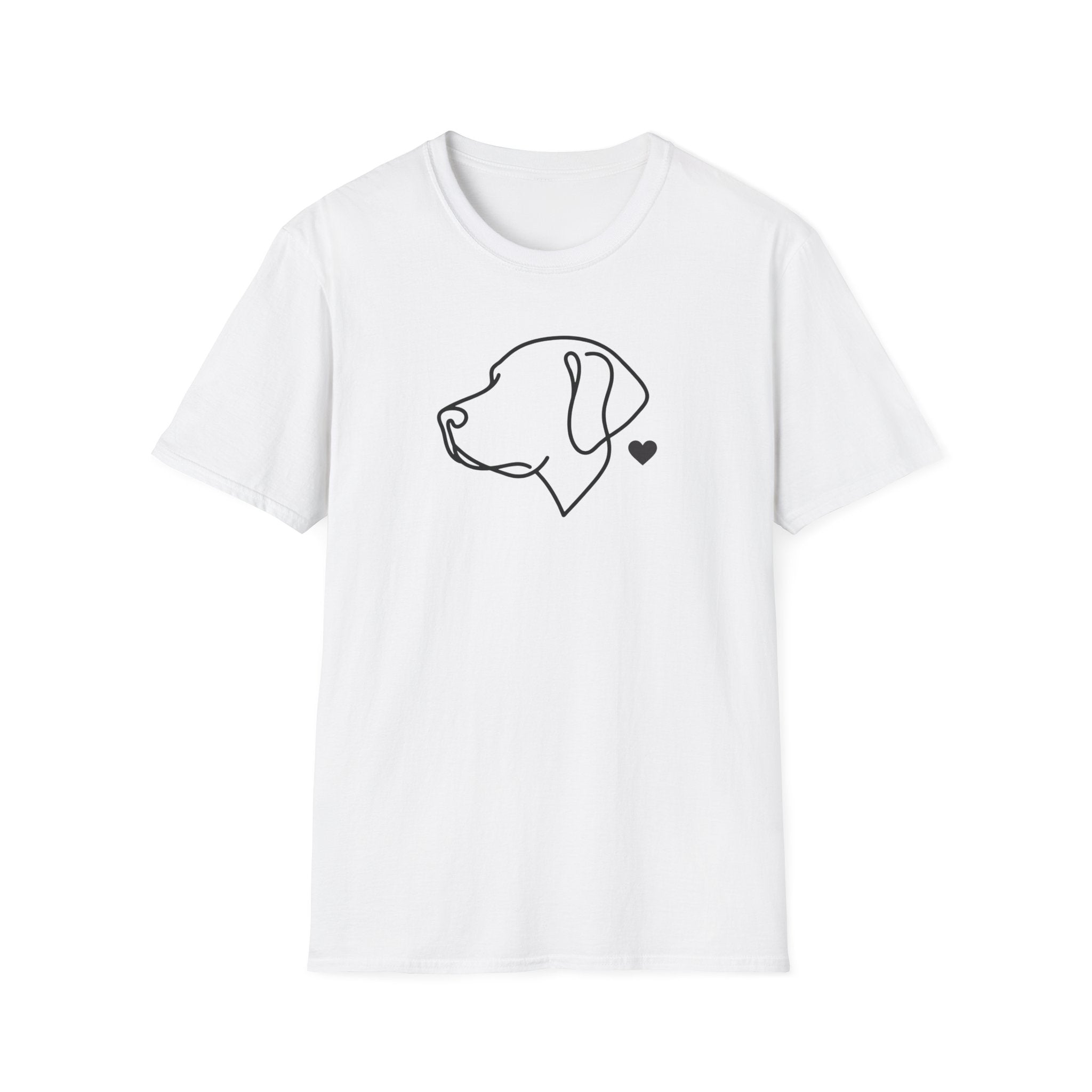 Minimalist Dog Outline T-Shirt — Labrador Retriever Lover Tee