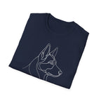 Minimal Line Art Husky T-Shirt — Modern Dog Lover Graphic Tee