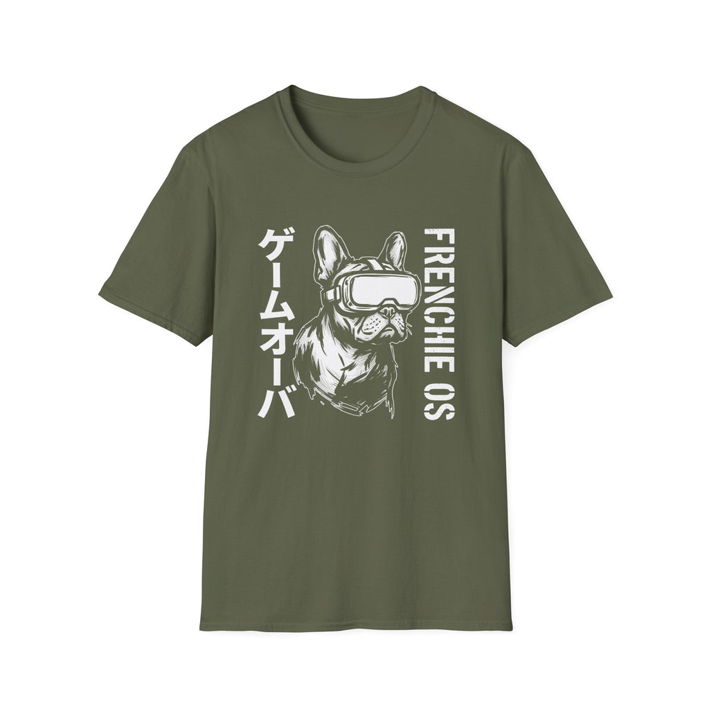 Frenchie VR T-Shirt — 'Game Over' Japanese Graphic French Bulldog Tee