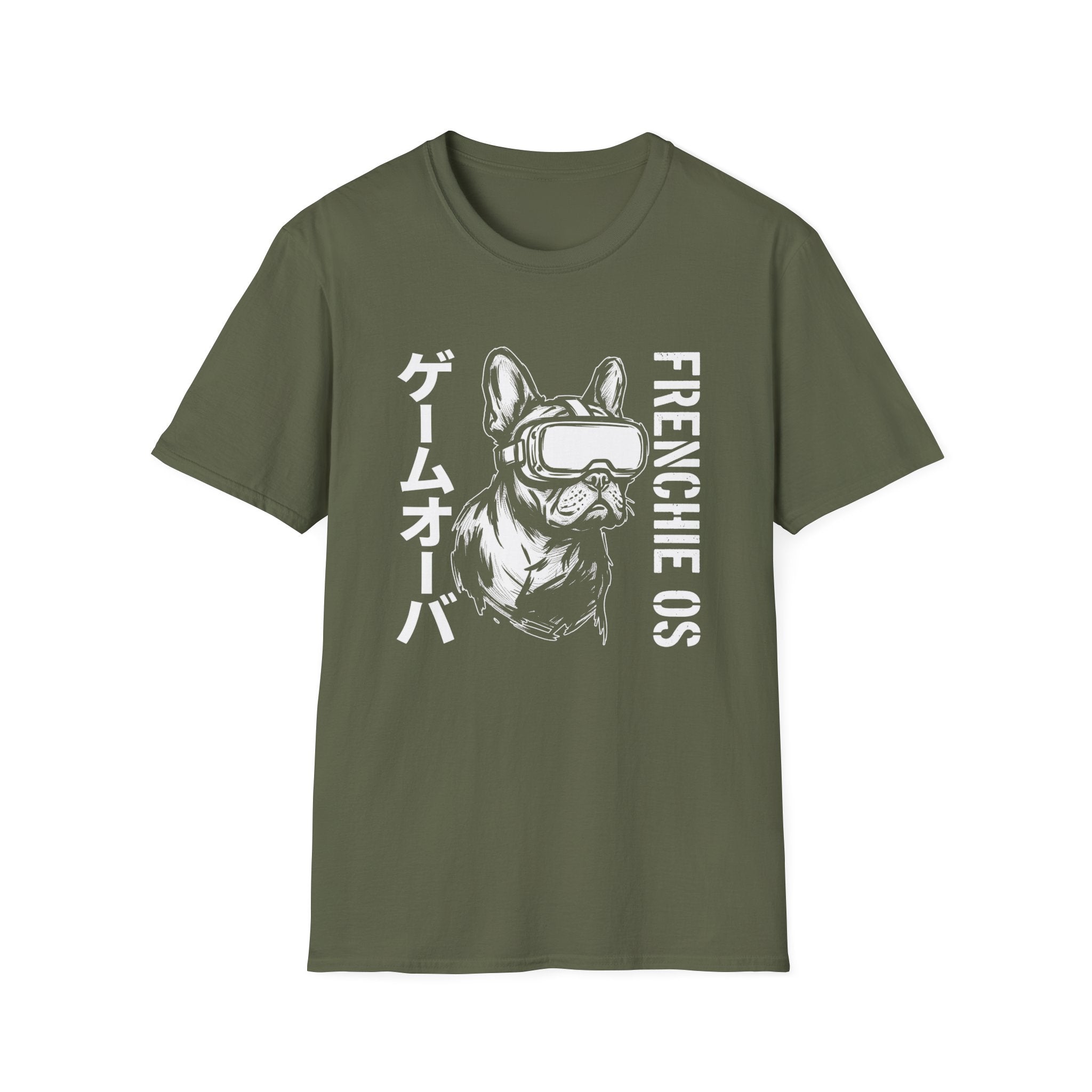 Frenchie VR T-Shirt — 'Game Over' Japanese Graphic French Bulldog Tee