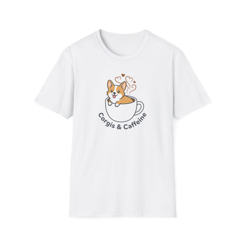 Corgis & Caffeine Tee — Cute Corgi in Coffee Cup Graphic T-Shirt