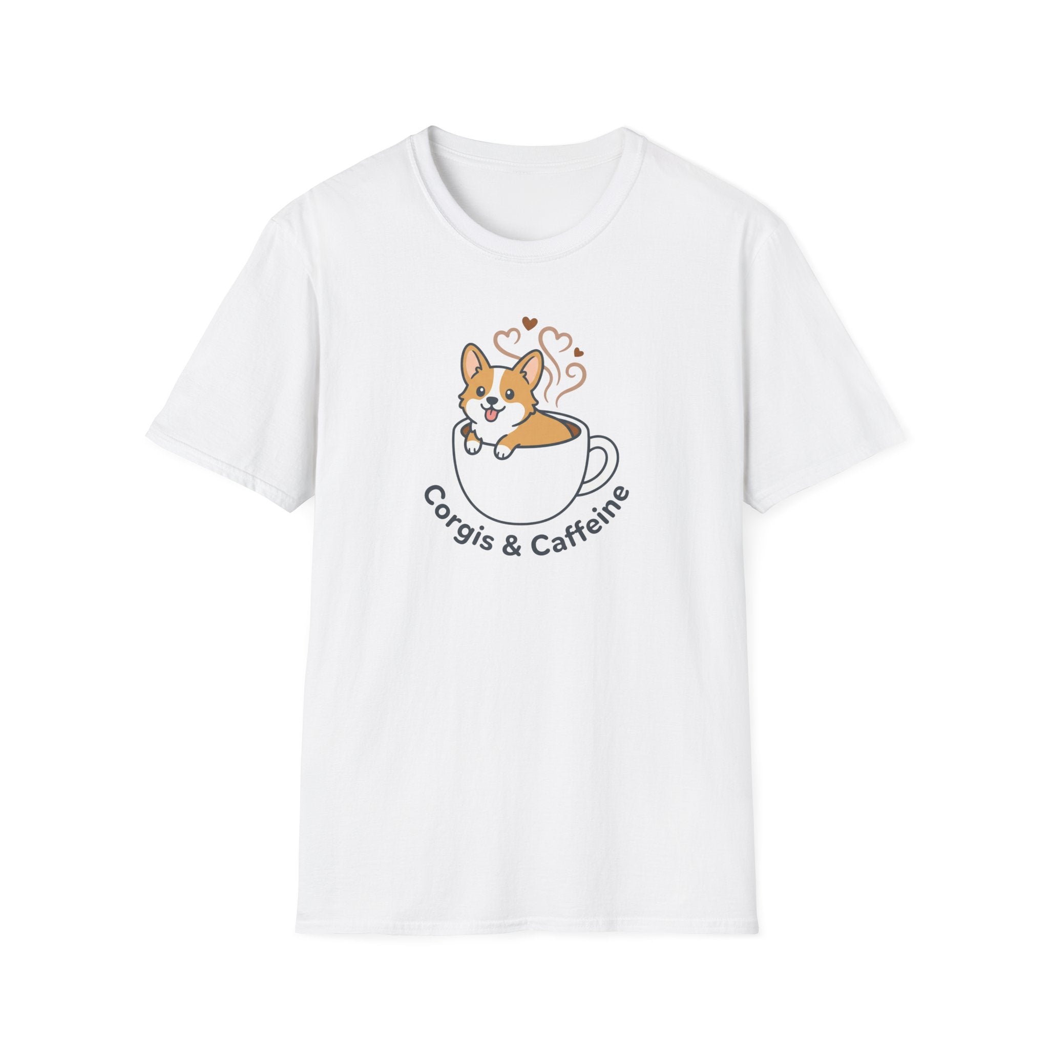 Corgis & Caffeine Tee — Cute Corgi in Coffee Cup Graphic T-Shirt